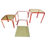 Nesting coffee tables, set of three