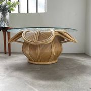 Vivai del sud “flower” rattan coffee table