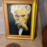 Peinture portrait docteur a.schweitzer