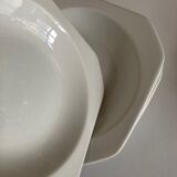 Set of 6 octagonal scandinavian hollow plates 1970