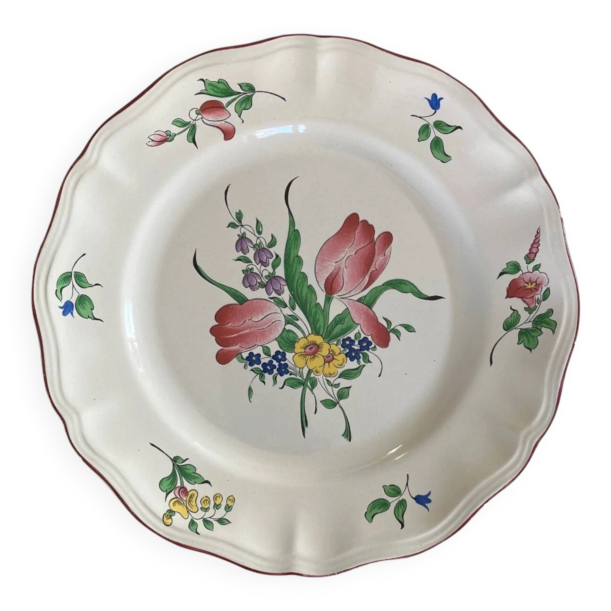 Set of 6 flat plates KG Lunéville – model Réverbère