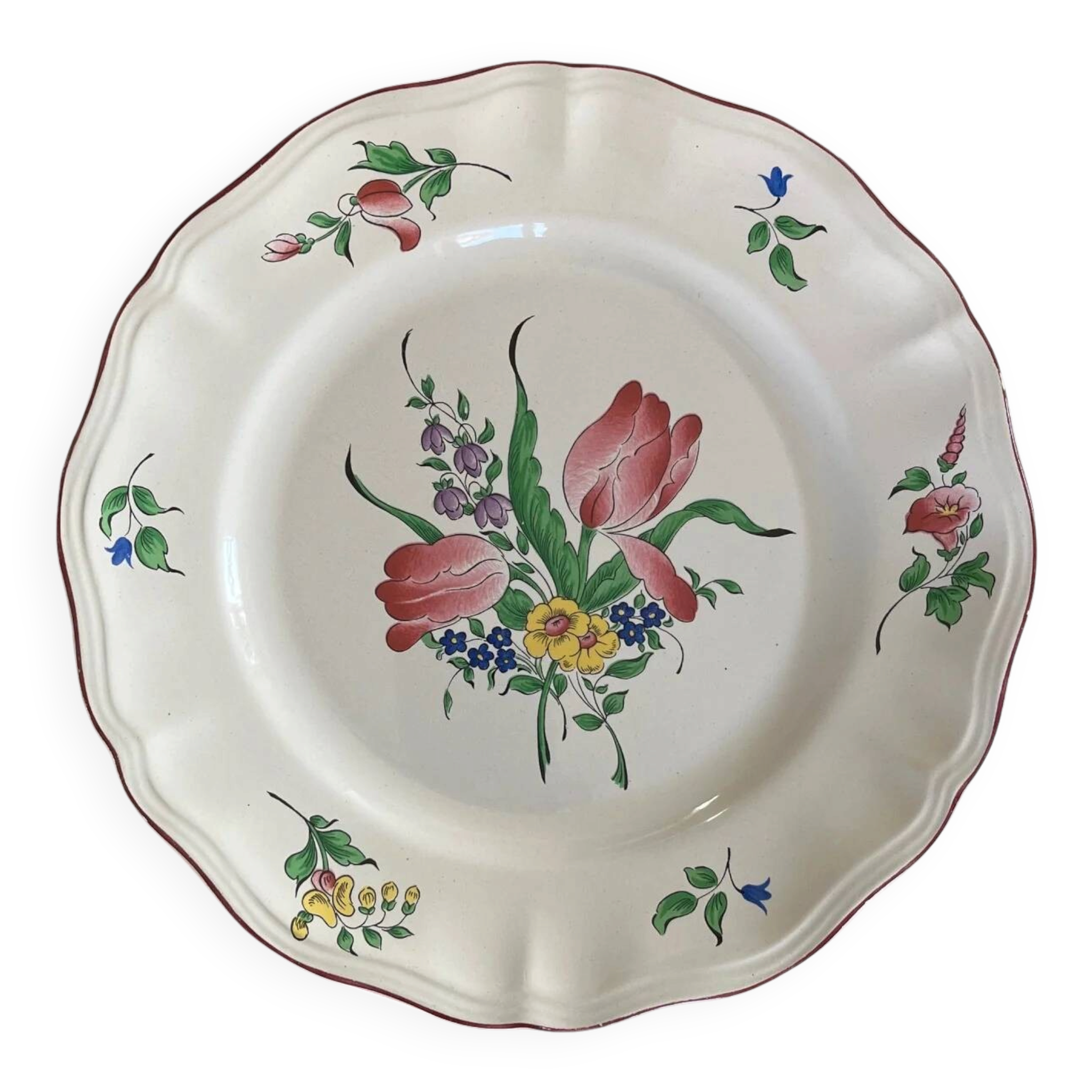 Set of 6 flat plates KG Lunéville – model Réverbère