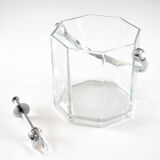 Octagonal glass ice bucket