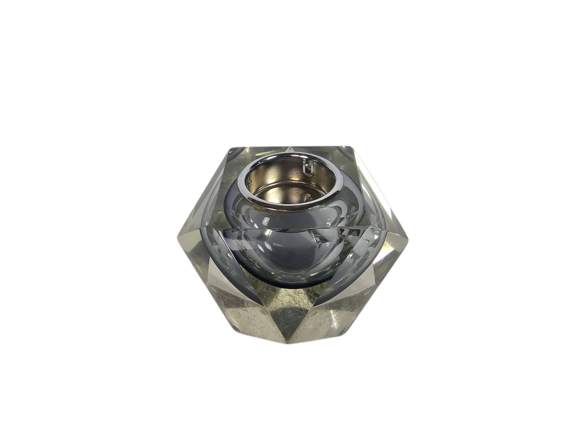 Murano - Sommerso - Faceted glass - tealight holder - Flavio Poli - Italy -