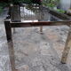 table basse verre et metal