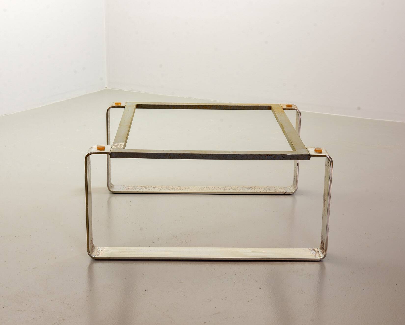 Ardesia Collection Square Slate Stone Coffee Table in Pia Manu Style, 1960s