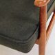 Mid Century Lounge Chair by M. Zieliński, Poland 1960, Olive Wool