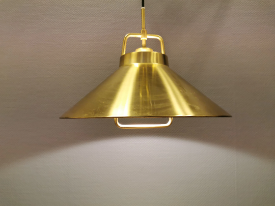 Hanging lamp in solid brass designed by Fritz Schlegel for Lyfa Denmark.