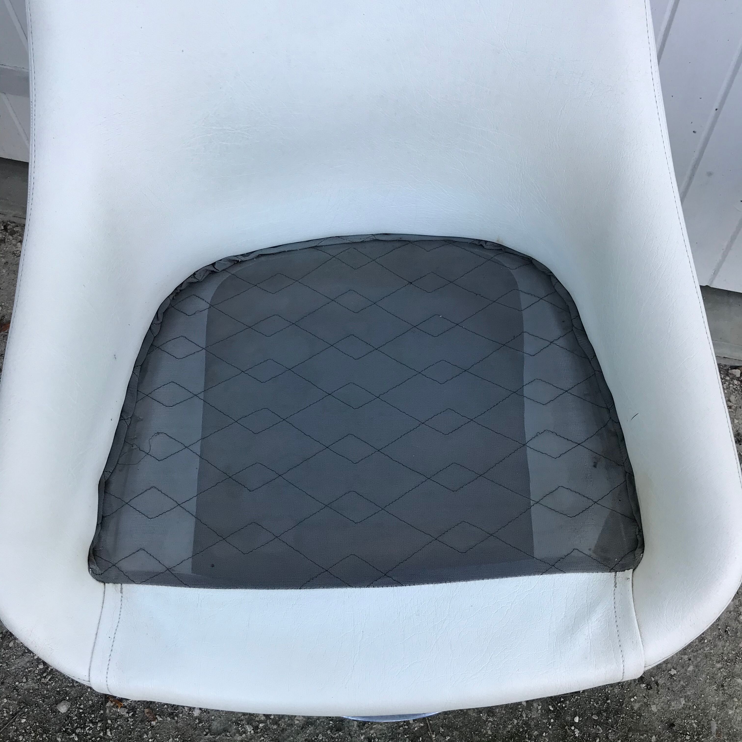 Pair of vintage armchairs with swivel tulip feet