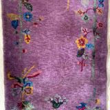 Chinese Art Deco handmade antique carpet 67cm x 124cm) 1920s