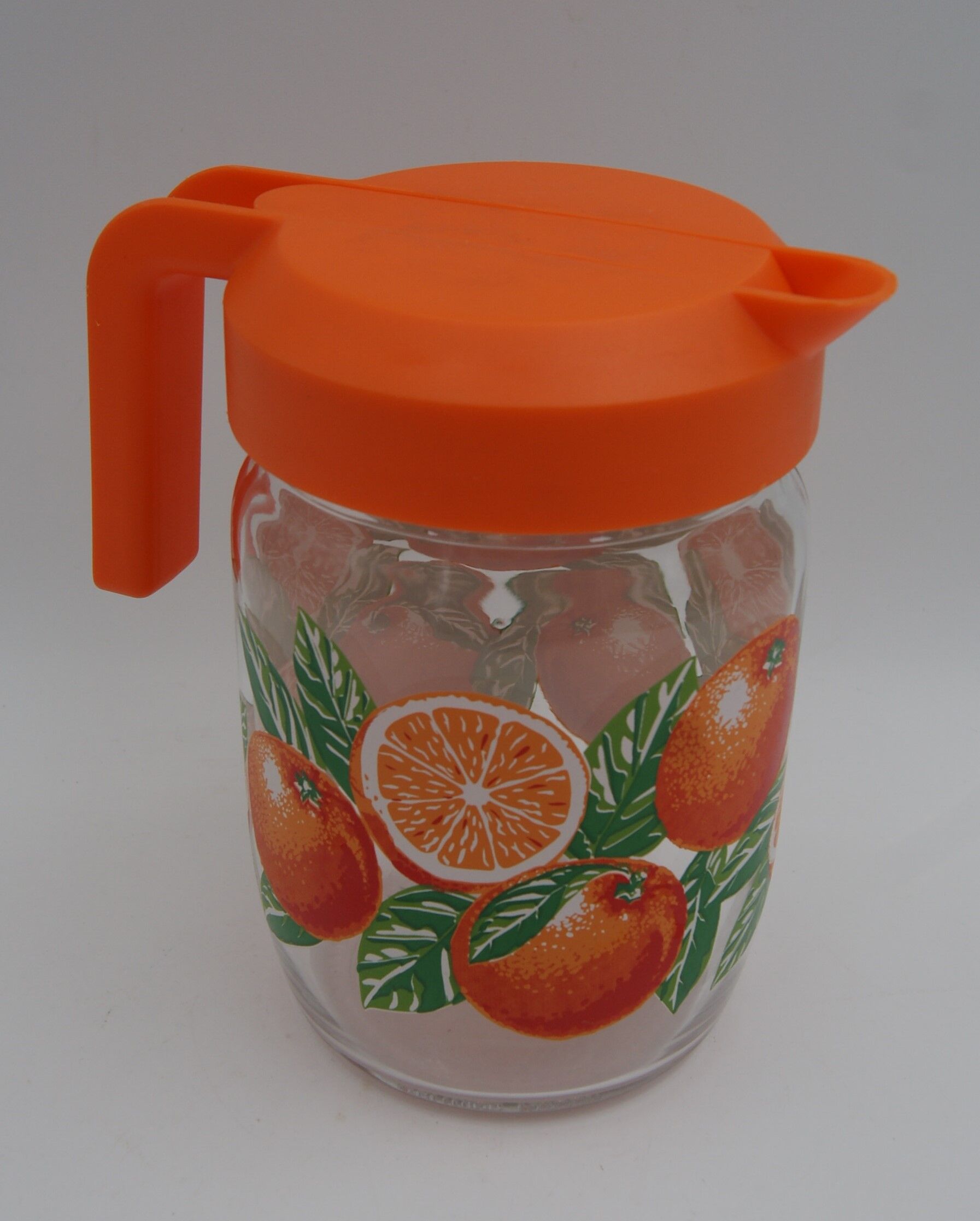 Vintage oranges glass decanter