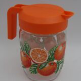 Vintage oranges glass decanter