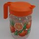 Vintage oranges glass decanter