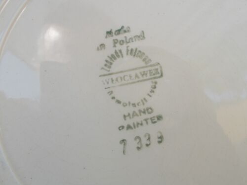 6 flat plates and 6 hollow plates Vloclawek Poland Hand painted