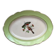 Old oval dish in Badonviller earthenware, decorated with Les Oiseaux.