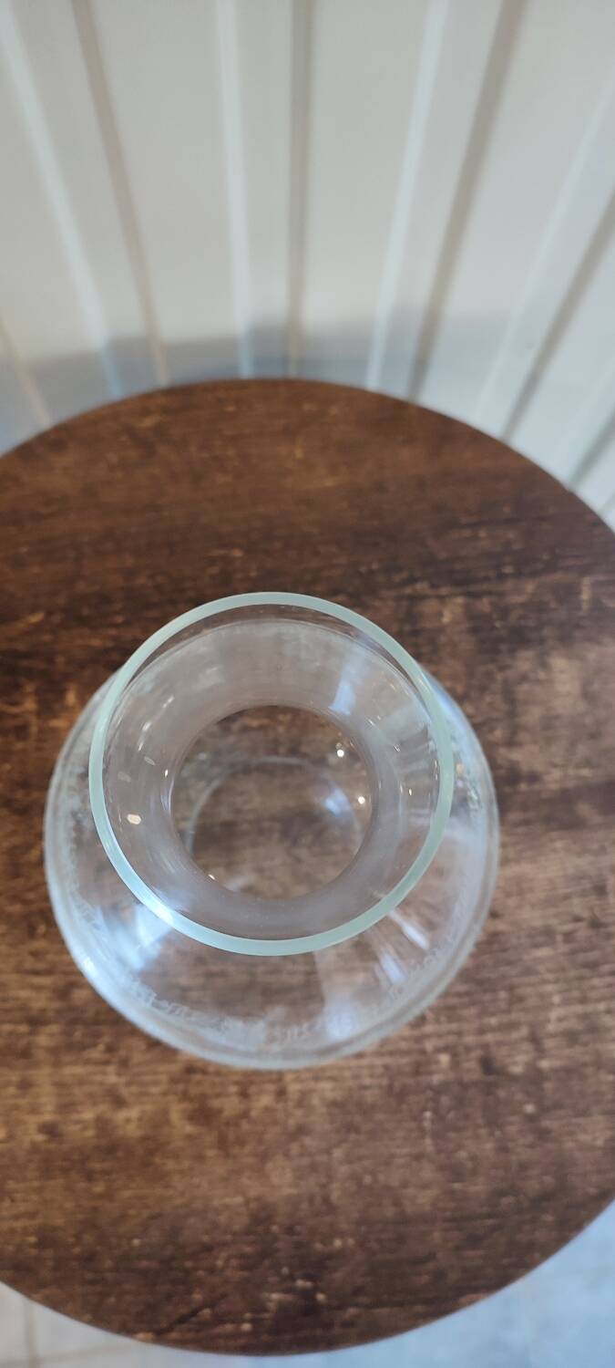 Vintage silkscreened glass carafes