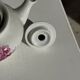 Complete porcelain teapot and warmer with pink floral decoration H18