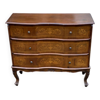 Vintage Chinese wooden commode with decoration.