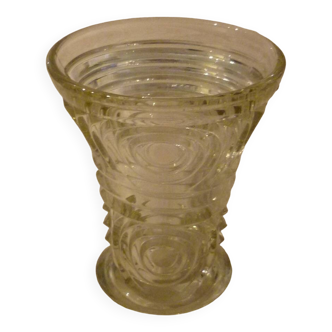 Vase en verre style De Fresnel