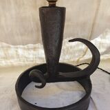 Wrought iron lamp folk art