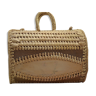 Wicker and wood suitcase