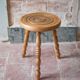 Vintage stool, wooden stool, tripod stool, accent chair