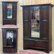 English oak wardrobe from the beginning of the 20th century - Dismantable into 3 parts