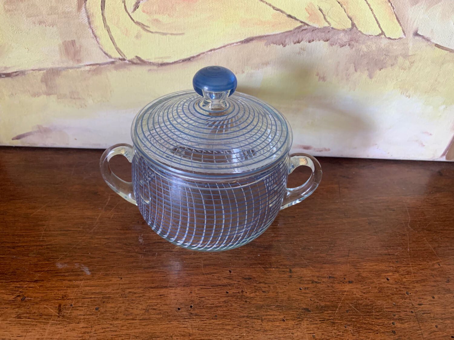 Bohemian crystal bonbonnière