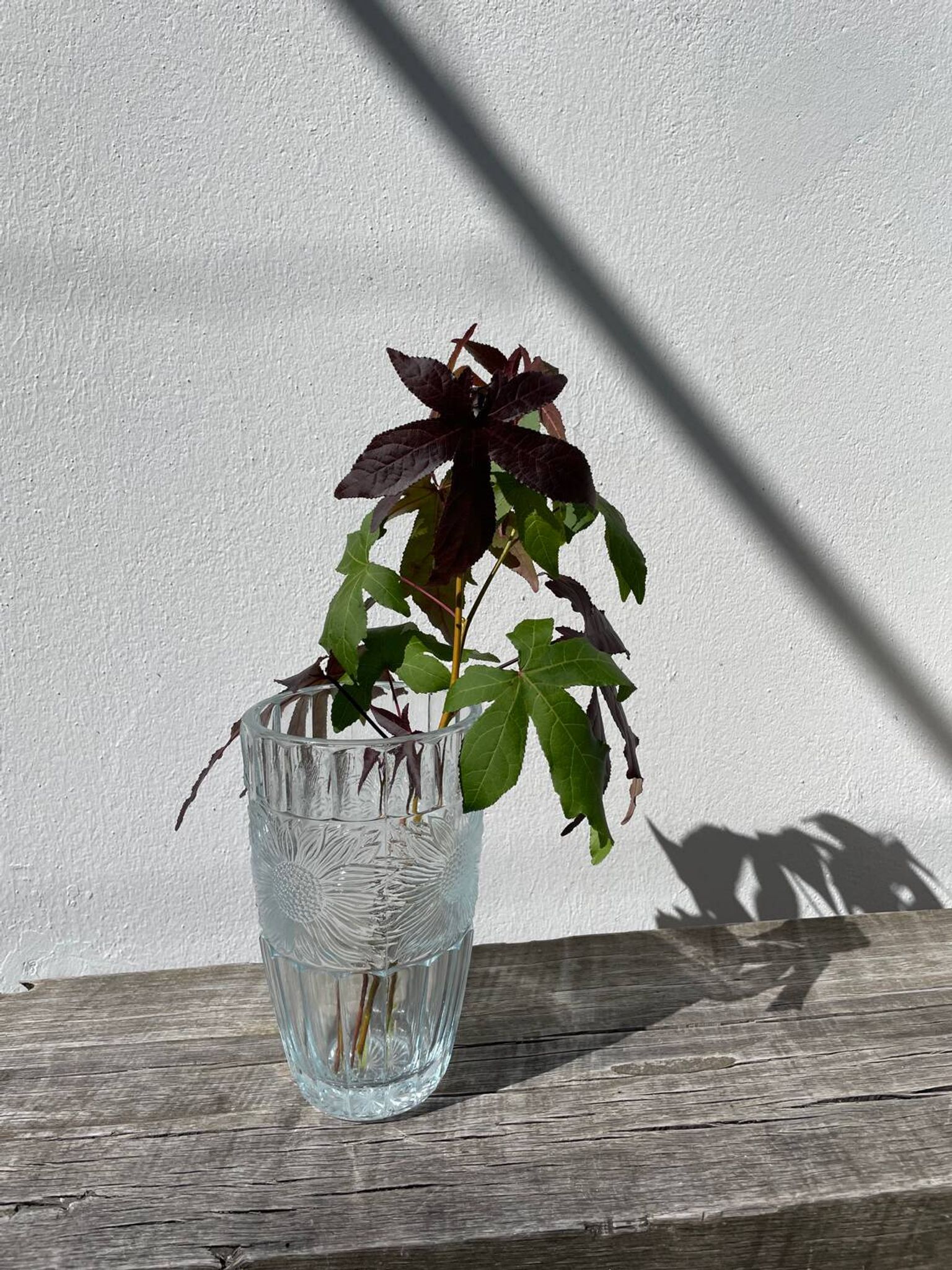 Glass sunflower vase 1990