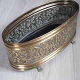 Yellow copper oval planter
