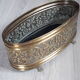 Yellow copper oval planter