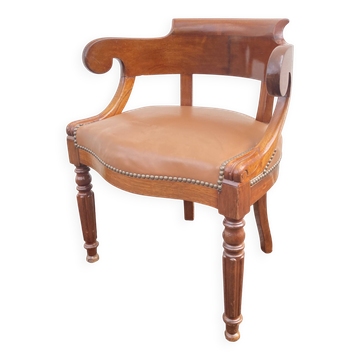 19th-century mahogany office chair