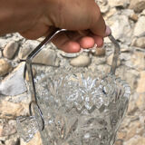 Ice bucket • vintage molded glass