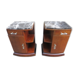 Pair of art deco bedside tables of the 30s