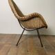 Mid-century wicker armchair