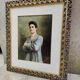 Oil painting on canvas by Pietro Mascagni, composer from the early 1900s.