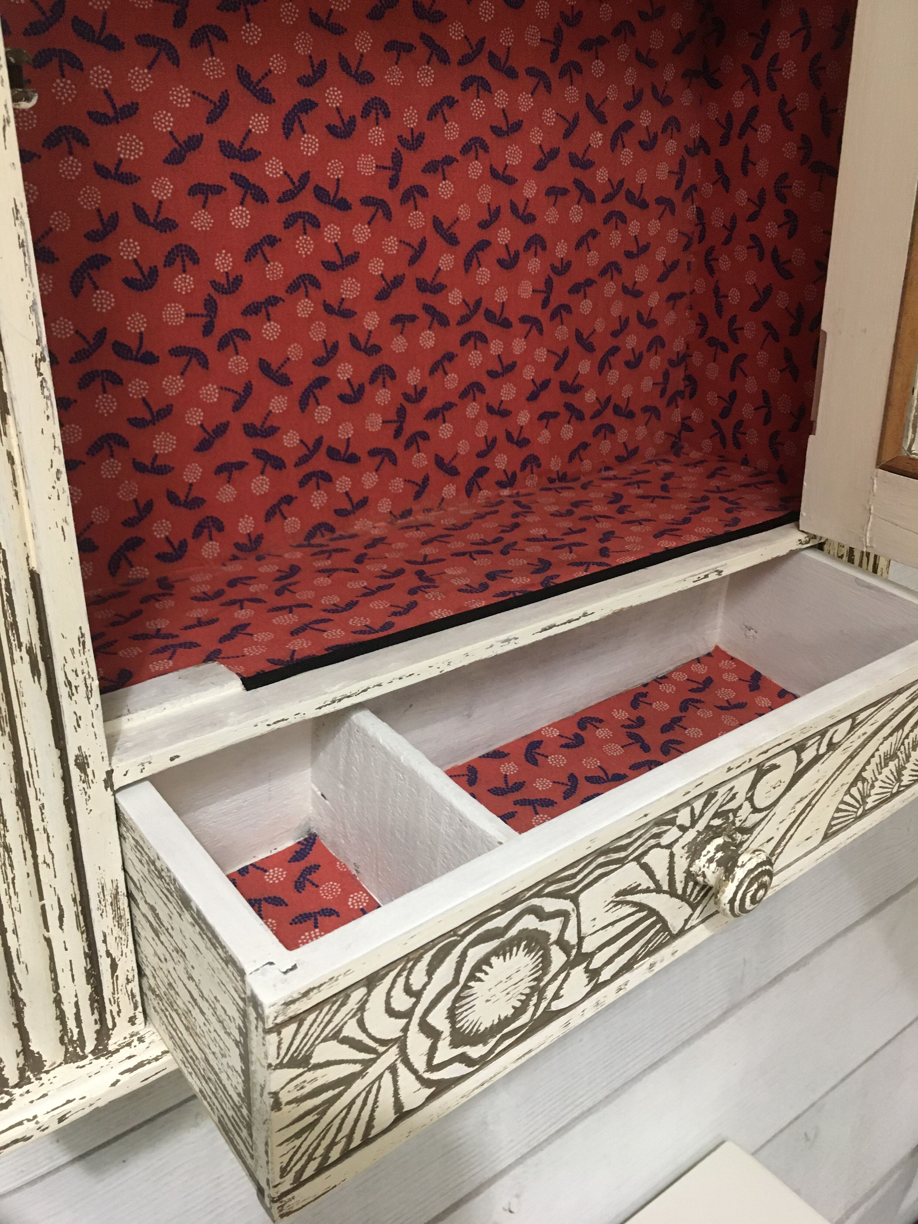 Patinated wall cabinet