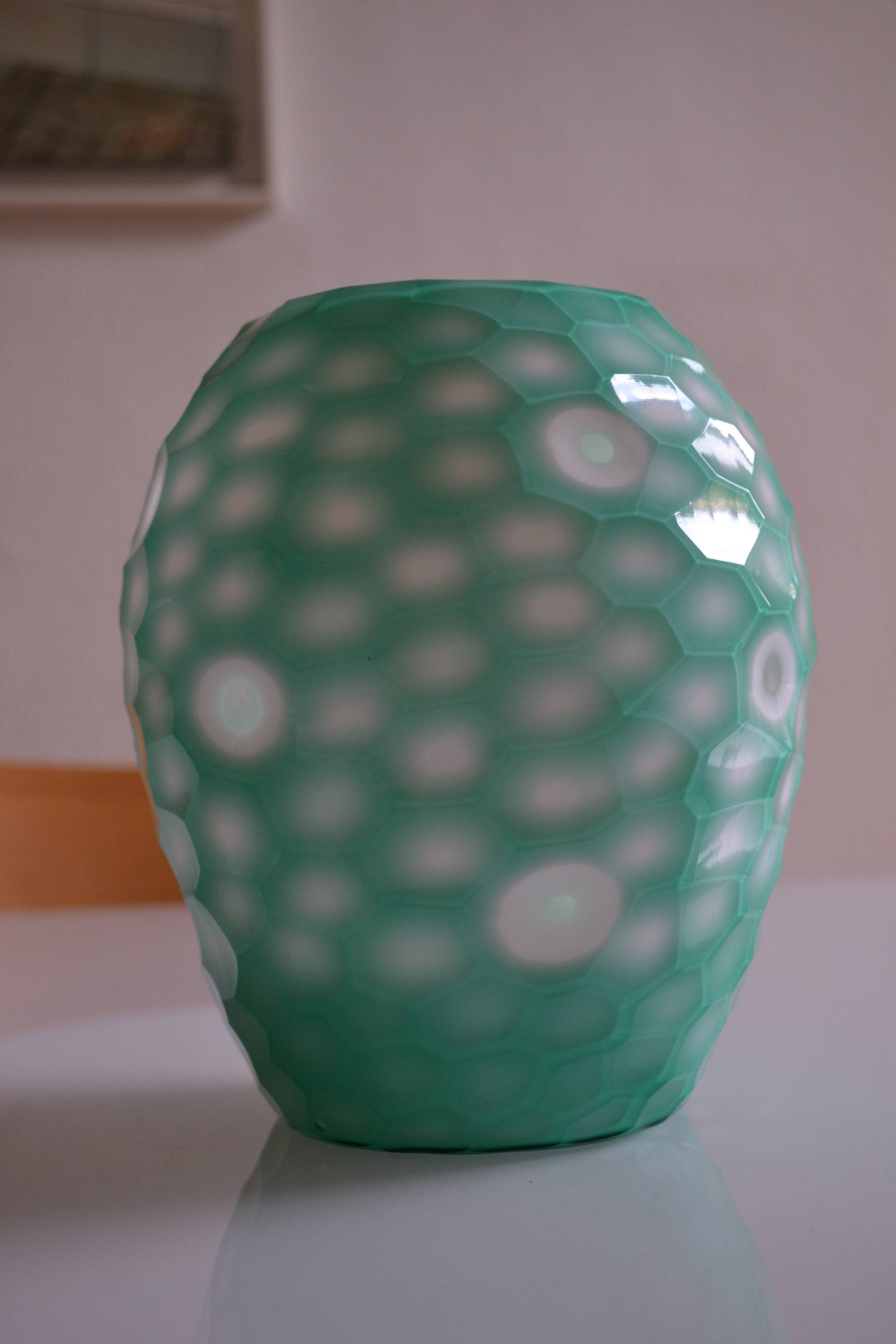 Celadon size multilayer glass vase