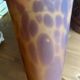 Vase verre soufflé vintage léopard écaille de tortue
