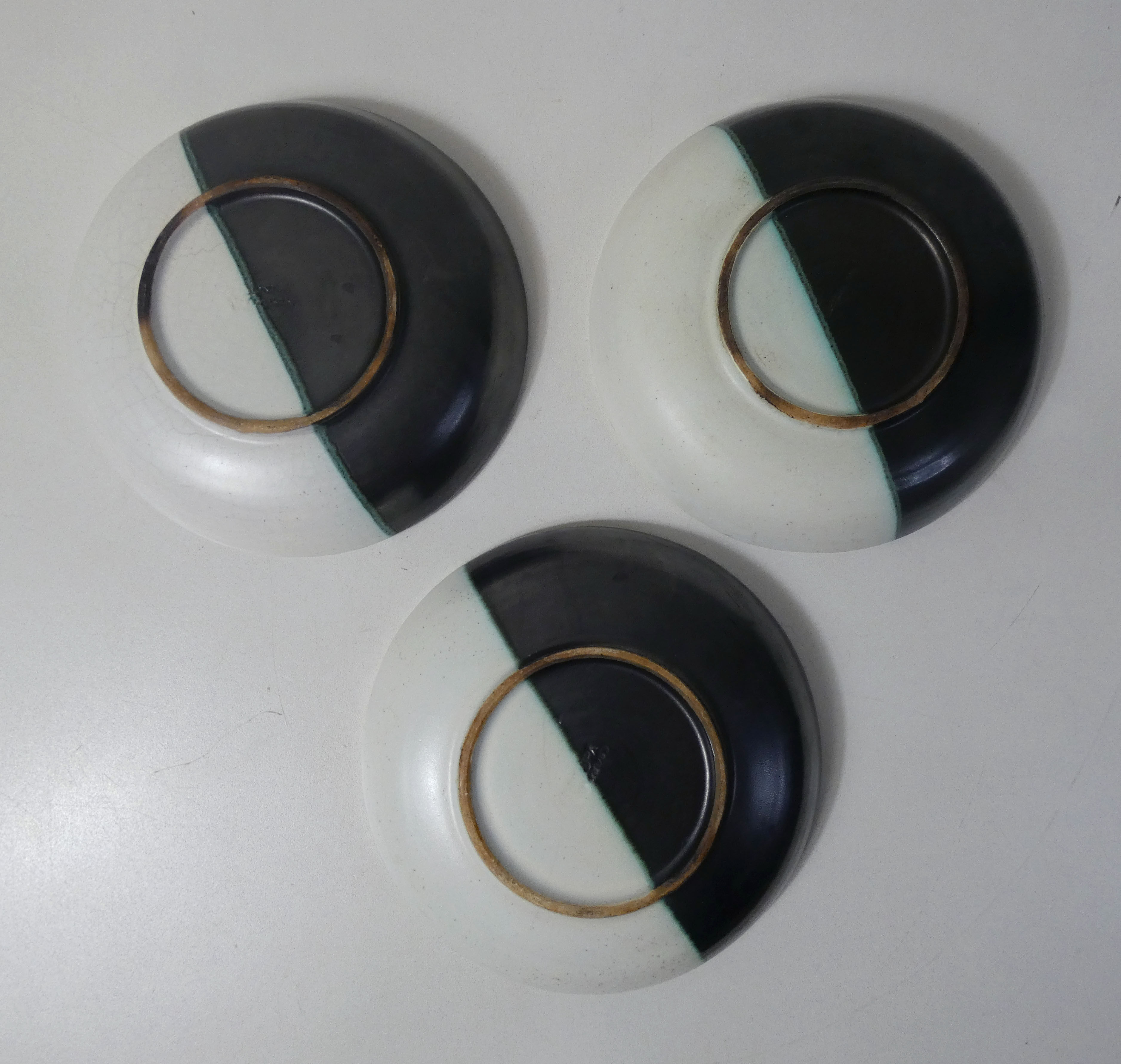 3 Vallauris ceramic plates signed Cerenne