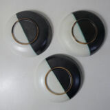 3 Vallauris ceramic plates signed Cerenne