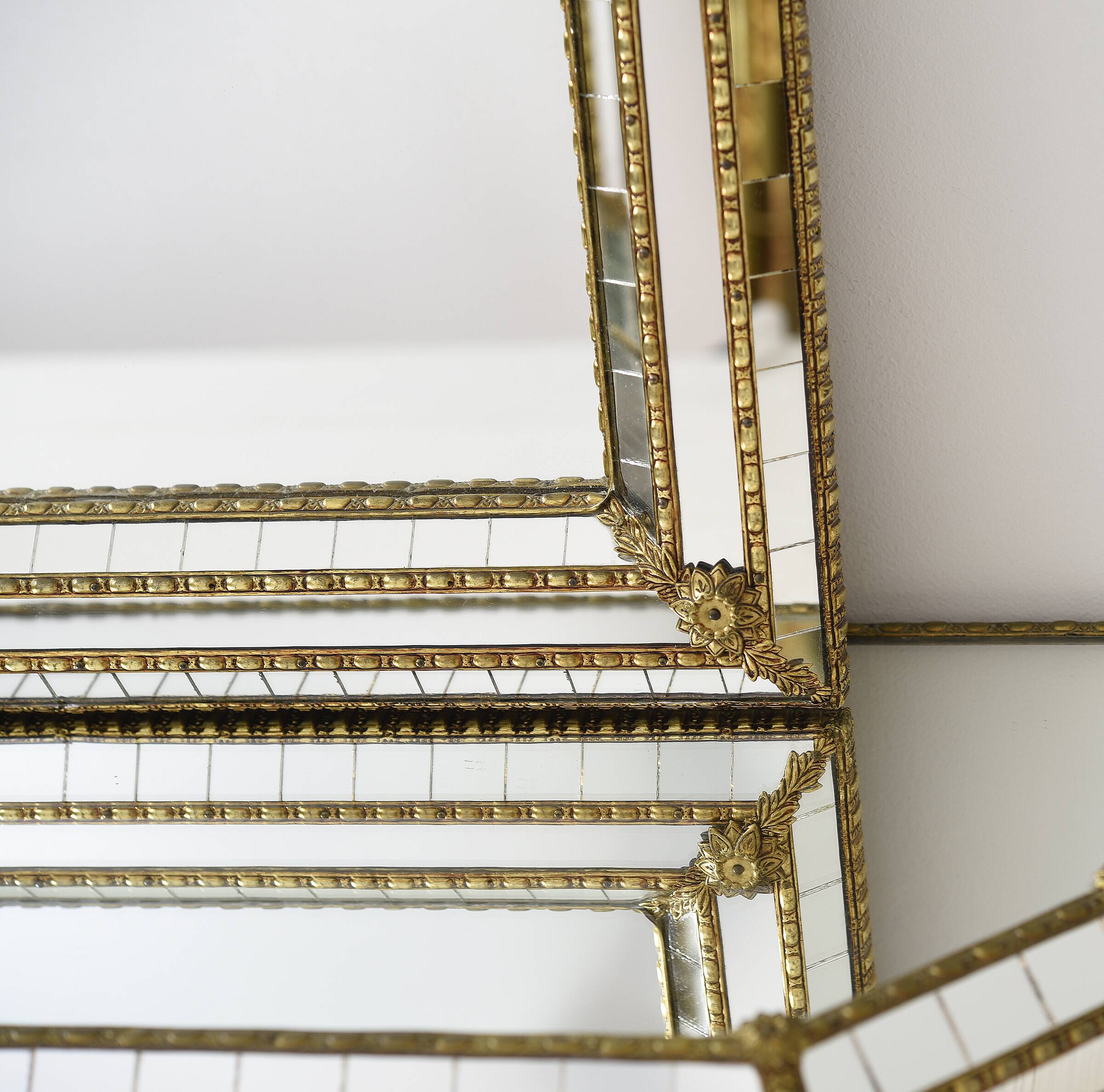 Large Authentic Vintage Venetian Mirror – Hollywood Regency Style