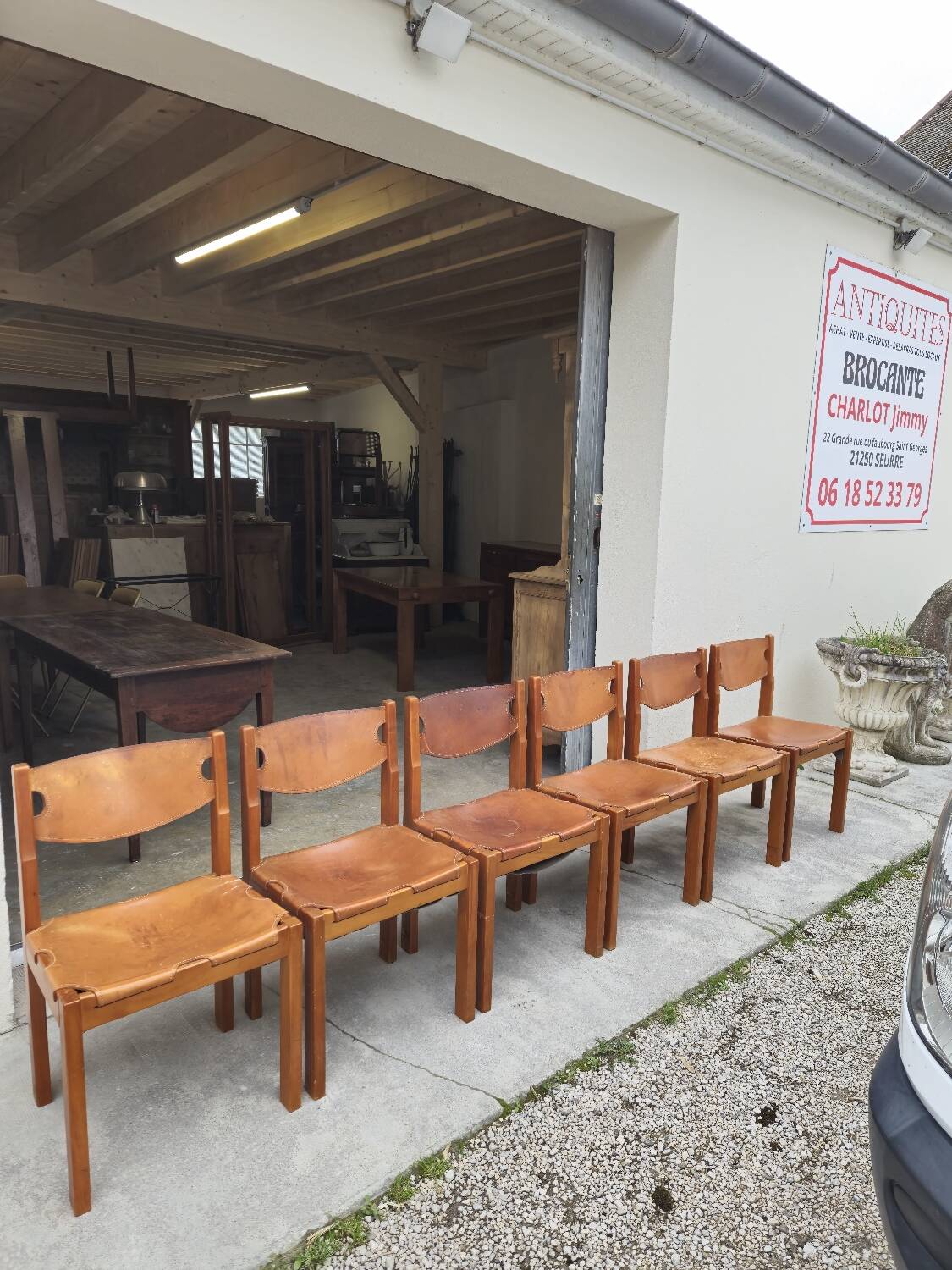 Dining room set table and 6 chairs Maison Regain in Elm