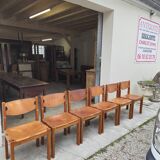 Dining room set table and 6 chairs Maison Regain in Elm