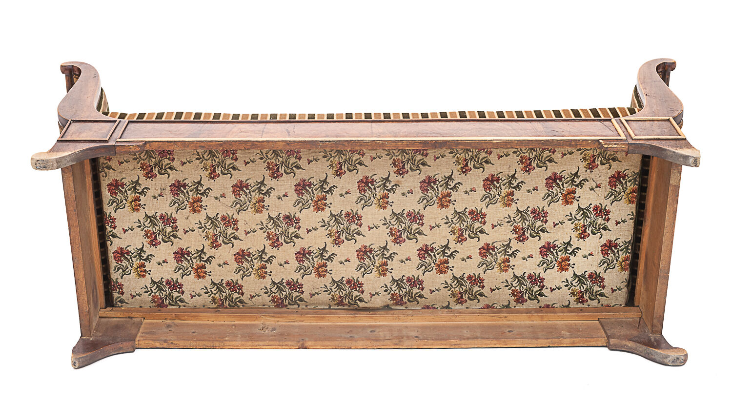 Vintage Récamier sofa in velvet, 1920