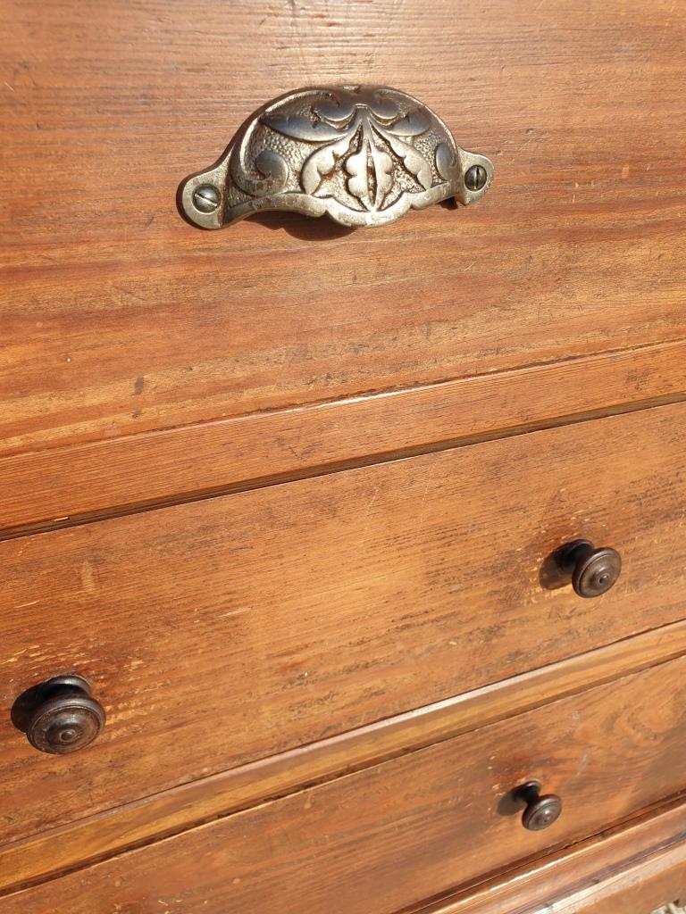 High chest of drawers furniture XIXth with niche