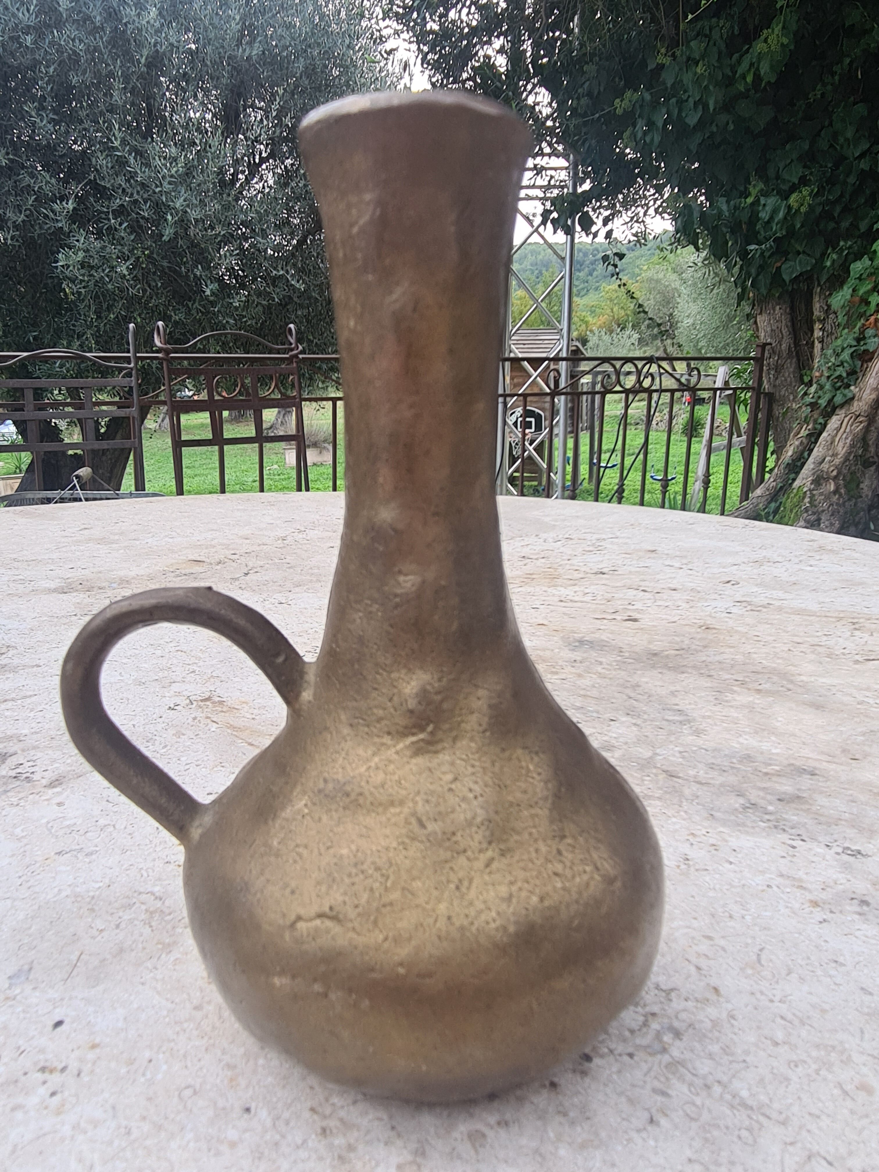 Massive brass vase