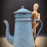 Enamelled marble blue coffee maker