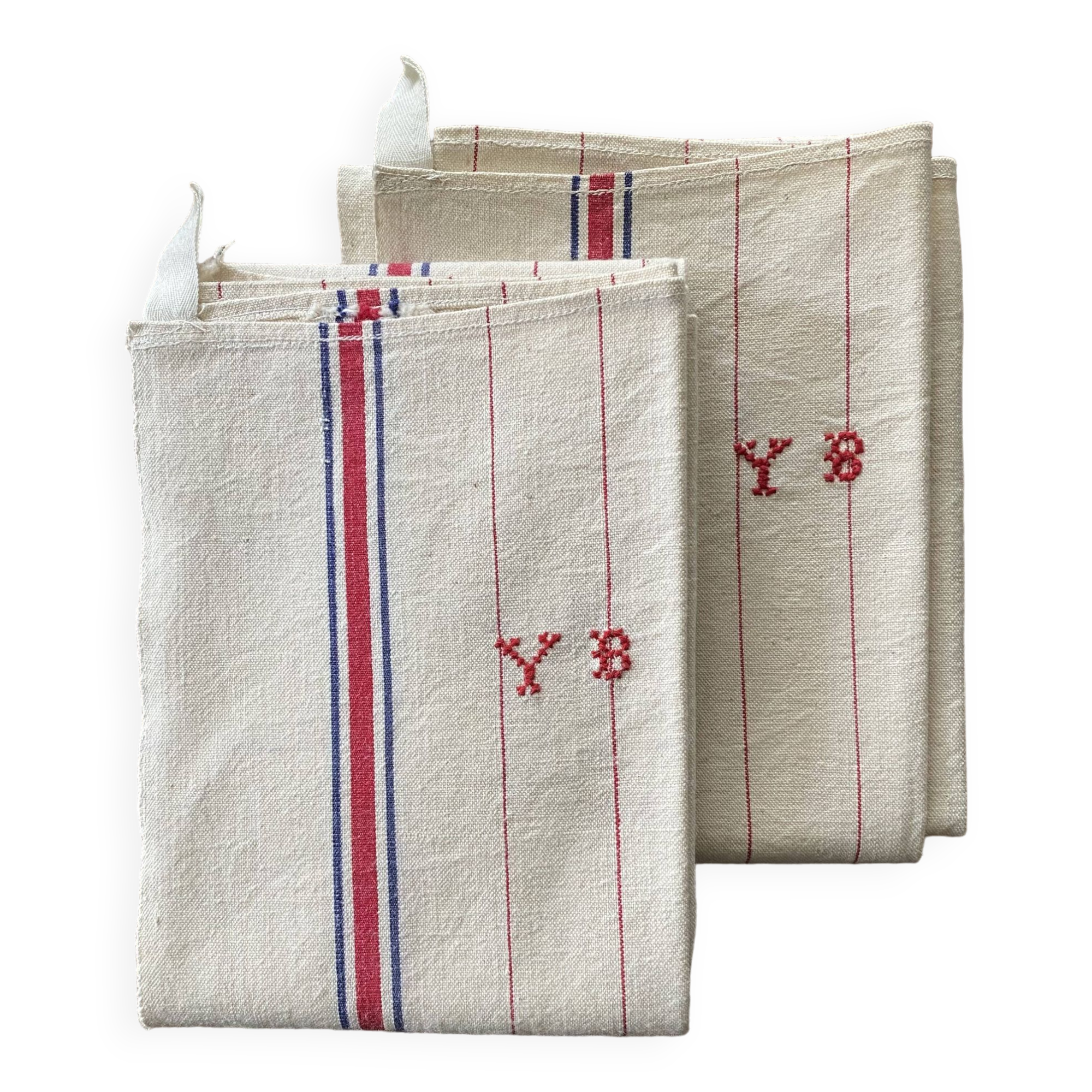 YB linen tea towel x2