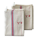 YB linen tea towel x2